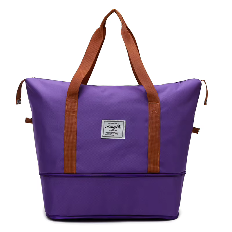 Expandable Nylon Travel Tote & Weekender Purple color SKU reference