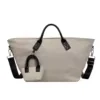 Polyester Sport & Travel Weekender with Charm Pouch Khaki color SKU reference