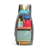 Lightweight Nylon Backpack with Multiple Pockets Blue Gray color SKU reference