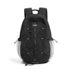 Reflective Nylon Outdoor Backpack with Whistle Clip Black color SKU reference