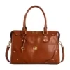 PU Shoulder & Crossbody Bag with Decorative Pendant Brown color SKU reference