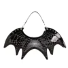 Gothic Bat-Shaped PU Crossbody Bag Black style 1 color SKU reference