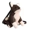Fox-Character PU Crossbody Bag with Adjustable Strap Coffee Brown color SKU reference