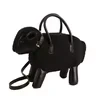 Lamb-Character Polyester Crossbody Bag Black color SKU reference