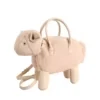 Lamb-Character Polyester Crossbody Bag White color SKU reference