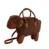 Lamb-Character Polyester Crossbody Bag Brown color SKU reference