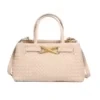 Knitted-Texture PU Shoulder & Crossbody Bag White color SKU reference