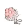 Novelty Beaded Acrylic Mini Evening Bag Flower · Silver SKU overview reference