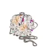 Novelty Beaded Acrylic Mini Evening Bag Butterfly · Silver SKU overview reference