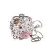 Novelty Beaded Acrylic Mini Evening Bag Lipstick · Silver SKU overview reference
