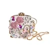 Novelty Beaded Acrylic Mini Evening Bag Heart · Gold SKU overview reference