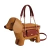 Dog-Shaped PU Crossbody Bag Brown color SKU reference