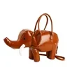 Elephant-Shaped PU Crossbody Bag Brown color SKU reference