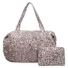 16 L Leopard-Print Canvas Weekender Duffel Pink color SKU reference