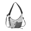 5 L Nylon Crossbody Bag with Side Mesh Pocket Gray color SKU reference