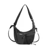 5 L Nylon Crossbody Bag with Side Mesh Pocket Black color SKU reference