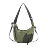 5 L Nylon Crossbody Bag with Side Mesh Pocket Green color SKU reference