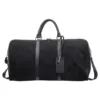 23 L PU Weekender Duffel with Decorative Pendant Black color SKU reference