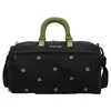 Embroidered 21 L Weekender Duffel with Shoe Compartment Black color SKU reference