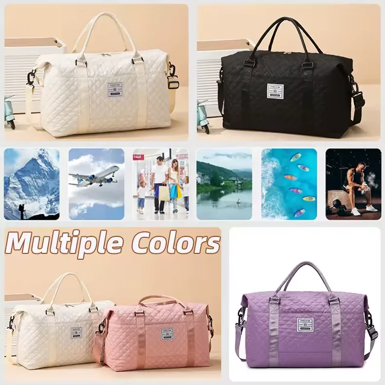 24 L Diamond-Pattern Travel Duffel with Wet/Dry Pocket product reference image