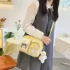 Kawaii Crossbody Purse with Clear Window Pockets Pink color SKU reference