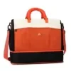 Expandable Oxford Travel Duffel with Shoe Compartment Orange color SKU reference