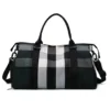 Plaid Travel and Gym Duffel Bag with Custom Print Options Green Plaid color SKU reference