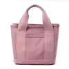 Canvas Mini Tote Bag with Interior Compartments Blush Pink color SKU reference