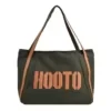 Nylon Gym and Travel Duffel with Lettering Detail Gray Pink Trim color SKU reference