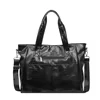 28 L PU Sport & Travel Tote with Exterior Pocket Black color SKU reference