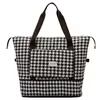 Houndstooth Foldable Travel Duffel with Trolley Sleeve Houndstooth Reference 05 color SKU reference