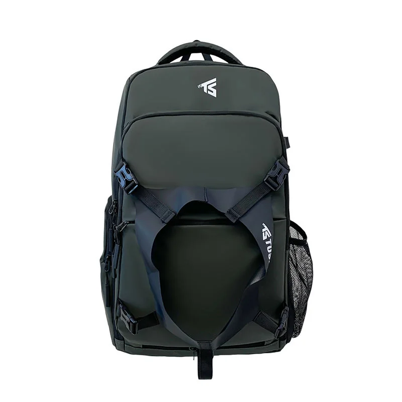 Oxford Sports Backpack with Side Mesh Pockets Green color SKU reference