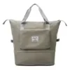 Expandable Nylon Travel Tote with Trolley Sleeve Khaki color SKU reference