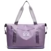 Expandable Nylon Travel Tote with Trolley Sleeve Lavender color SKU reference