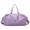 Two-Size Nylon Gym Duffel with Shoe Compartment Purple color SKU reference