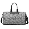 Printed Nylon Travel Duffel with Shoulder Strap Gray color SKU reference