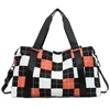 Classic Plaid Gym and Travel Duffel in Seven Color References Orange color SKU reference