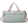 Compact Nylon Gym Duffel with Dry Pocket and Shoe Compartment Black color SKU reference