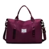 Expandable Polyester Gym Duffel with Wet-Dry Pocket Purple red color SKU reference