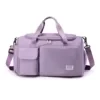 Multi-Pocket Nylon Travel Duffel with Shoe Compartment Purple color SKU reference
