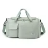 Multi-Pocket Nylon Travel Duffel with Shoe Compartment Green color SKU reference
