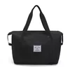 Expandable Checkerboard Jacquard Gym Duffel Black color SKU reference