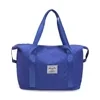 Expandable Checkerboard Jacquard Gym Duffel Blue color SKU reference