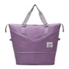 Expandable Nylon Gym Duffel with Computer Pocket Black color SKU reference