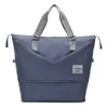 Expandable Nylon Gym Duffel with Computer Pocket Mist blue color SKU reference