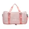 Clear PVC Travel Duffel with Transparent Panels Pink color SKU reference