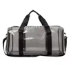 Clear PVC Travel Duffel with Transparent Panels Blue color SKU reference