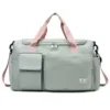 Nylon Gym and Travel Duffel with Shoe Compartment Light green 2 color SKU reference