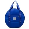 Round Nylon Gym Duffel with Shoe-Pocket Storage Gray color SKU reference