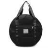Round Nylon Gym Duffel with Shoe-Pocket Storage Black color SKU reference